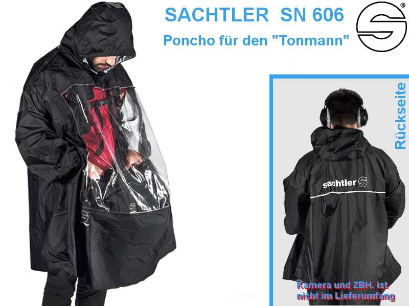 Sachtler Rain Poncho optimaler Wetterschutz f.Tontechniker SN606